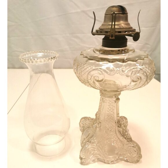 Large Excellent Condition Vintage Lamp Clear Decorative Base 19" Height - Picture 6 of 10